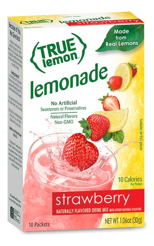 True Citrus True Lemon Limonada De Fresa 10 Sobres(30 G) Sfn