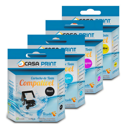 Kit 4 Cartuchos Compatível Com Epson 133 Cmyk 430w 420w 235w