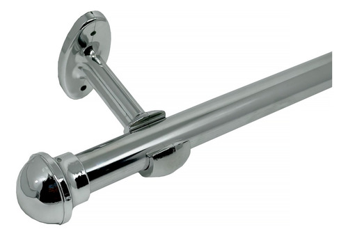 Kit 1 Varão Simples 1,70 Metros 19mm Alumínio Cortina