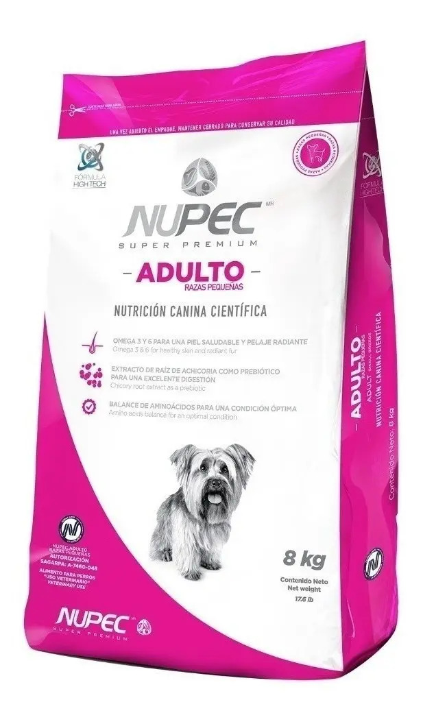 Alimento Seco Nupec Nutrición Científica para Perro Adulto de Raza Pequeña Sabor Mix, 8 kg