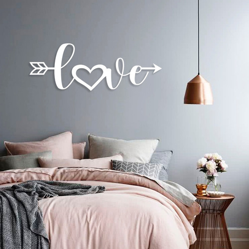 Cuadro Frase Love Pared Mdf - Facil Colocacion 120x50