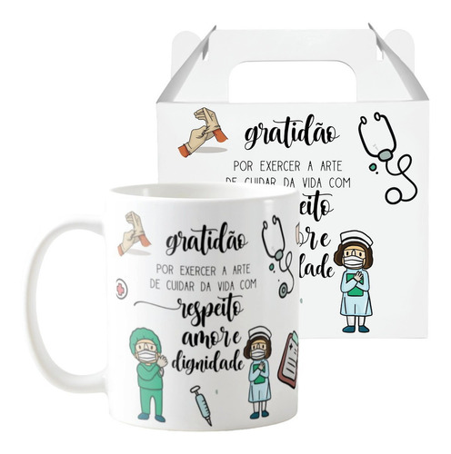 Caneca Personalizada Profissão Enfermagem Para Enfermeiros