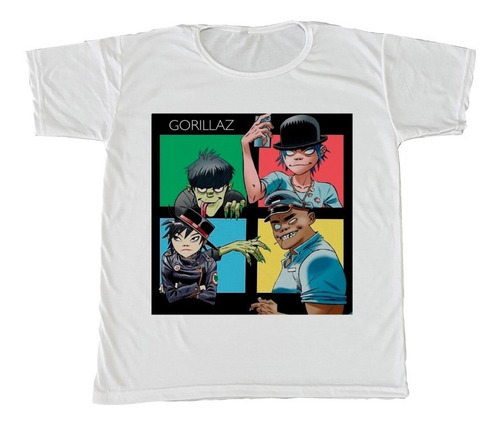 Remera Gorillaz Portada Album Rock Spun Adulto/niño Unisex