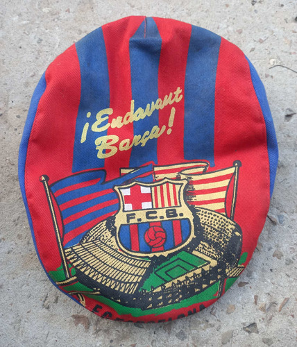 Futbol Club Barcelona - Barca - Boina Gorra De Tela Vintage