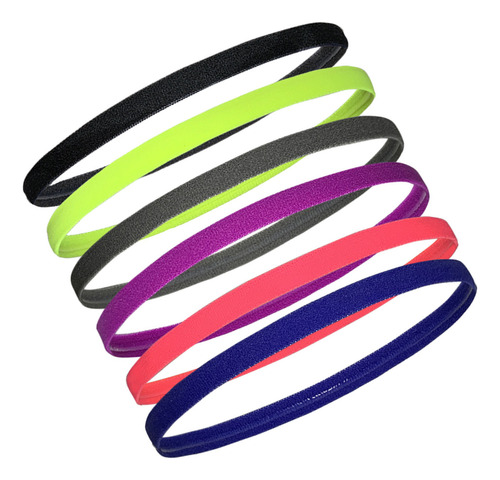 Bandas Para Cabello Deportivas Elásticas Cabeza Delgadas6pcs