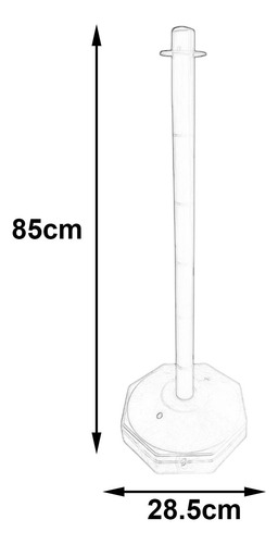 Pila De Advertencia De Barrera De Cono De Tráfico De 85 Cm,