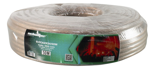Cable Audio Flexible Cobre Cal 2x24 Awg Rollo 50 Mts