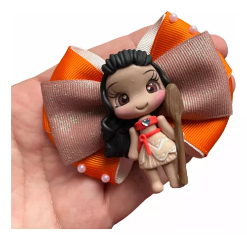 Laço De Cabelo Infantil Moana Bico De Pato - Tamanho M