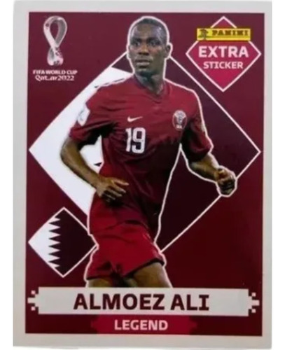 Figurinhas Legend Bordo Rara Copa Do Mundo 2022 Personagem Almoez Ali Qatar