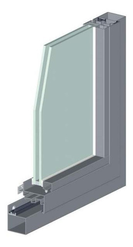 Ventana Paño Fijo Aluminio Modena 1 Metro X 0.90 Cm
