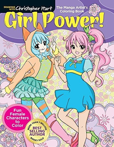 Book : The Manga Artists Coloring Book Girl Power Fun...