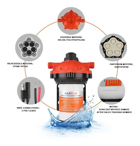 Bomba Pressurização Água P/chuveiro Pias 5,0 Gpm 12v 3 Un
