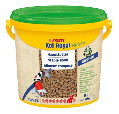 Alimento Koi Sera Koi Royal Medium Balde 3.8 Lts