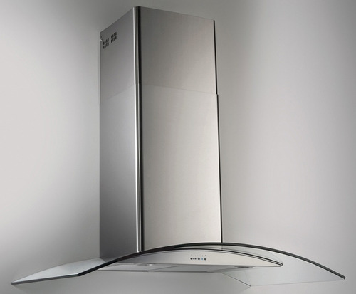 Imagen 6 de 6 de Extractor purificador de cocina TST Lacar ac. inox. y vidrio de pared 600mm x 750mm plateado 220V