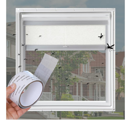 Cinta Adhesiva Para Reparacion De Mosquiteros 5cm X 2m
