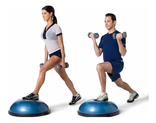 Imagen 5 de 10 de Semi Esfera Bosu Bozu Fitness 40cm C/ Banda Elástica