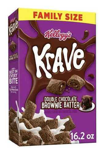 Cereal Krave Double Chocolate Brownie Family Size Importado