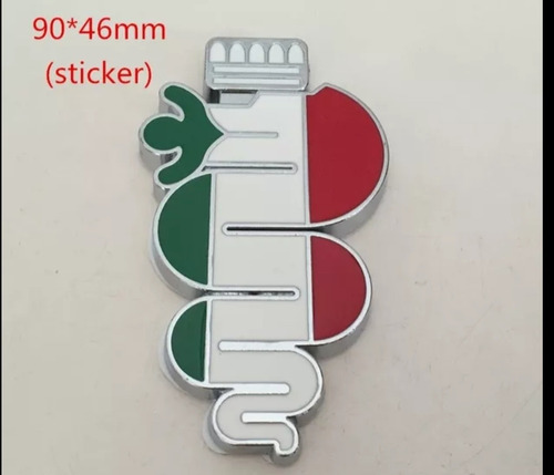Emblema Insignia Cobra Alfa Romeo Adhesiva 9*4,6cm Metal