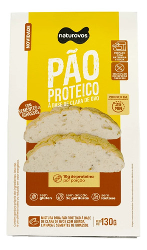 Pão Proteico Naturovos Com Sementes - 130g