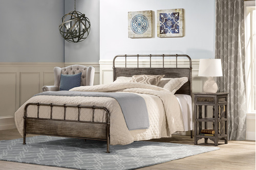 Hillsdale Furniture Grayson - Cama King, Color Negro Frotad.