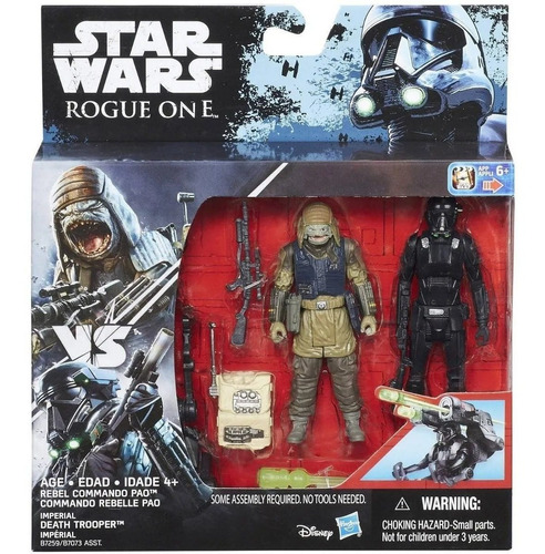 Imagen 1 de 3 de Star Wars Rogue One Imperial Death Trooper & Rebel Commando