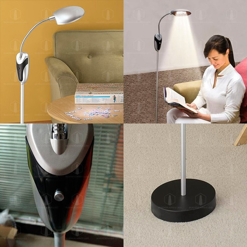 Lampara De Pie Led 16 Chips Velador Inalambrico 1.30 Cm 12-220v Altura Regulable Direccionable