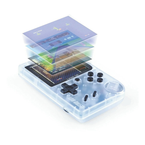Consola Retro Boy 8bits Portatil Con 168 Juegos Transparente