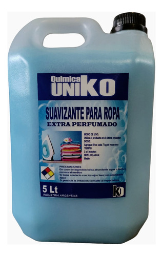 Suavizante Ropa Textil X 5 Lts Uniko