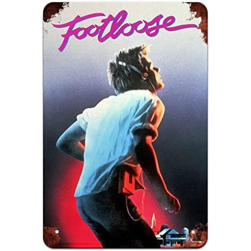 Footloose (1984) Cartel Metálico Vintage De Música, D...