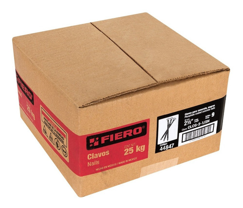 Clavo P/concreto 2-1/2 Negro Caja Con 25kg 44847