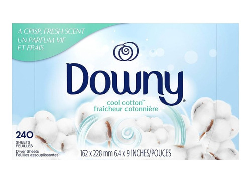 Downy 240 Toallitas Para Secadora Suavizante Cool Cotton 