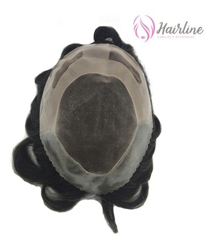 Prótese Capilar Masculina Híbrida Modelo E4 (silicone+tela)