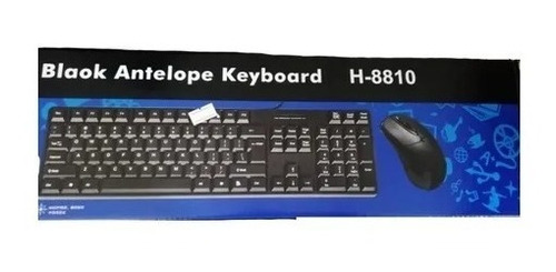 Combo Teclado Mouse Optico Con Ñ Alambrico Usb 2.0 H-8810 