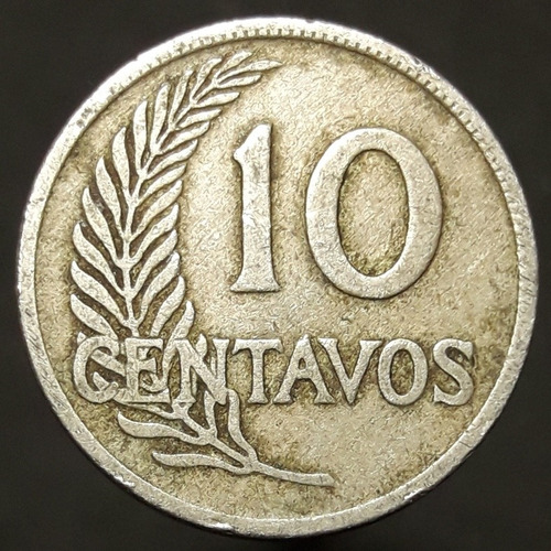 Moneda Perú 10 Centavos 1921 