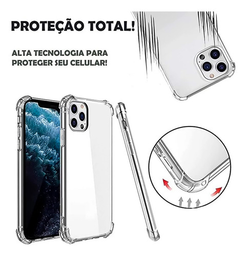 Capinha Premium Transparente iPhone Todos Os Modelos