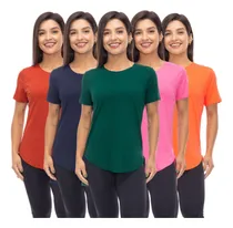 Comprar Kit 5 Camiseta Blusinha Feminina Academia Blusa Tapa Bumbum