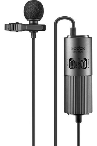 Micrófono Lavalier Godox Lms-60g Trrs Celular Pc Color Negro