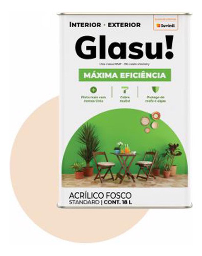 Tinta Acrílica Glasu! Máxima Eficiência Lata-cores 18l Cor Pérola