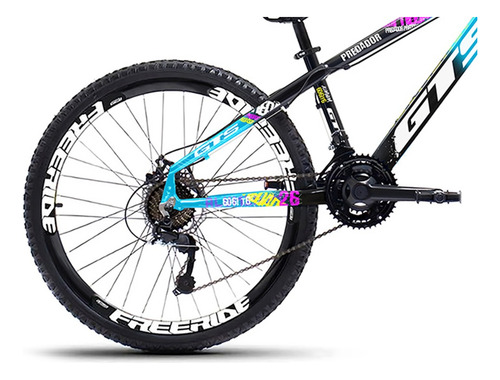Bicicleta De Grau Gts Predador 21v Aro 26 Disco Mecânico Cor Preto/azul Tamanho Do Quadro 13