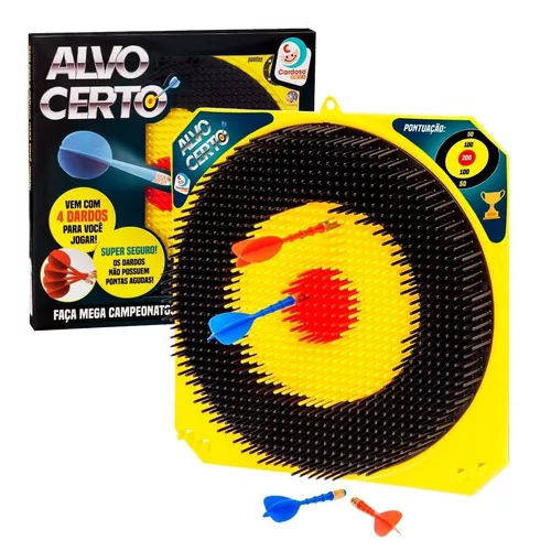 Jogo Alvo Certo Tiro Ao Alvo Com Dardos - Cardoso Toys - Jogo de Dardos -  Magazine Luiza