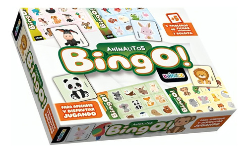 Juego De Mesa Bingo Animales 48 Fichas Delmy 