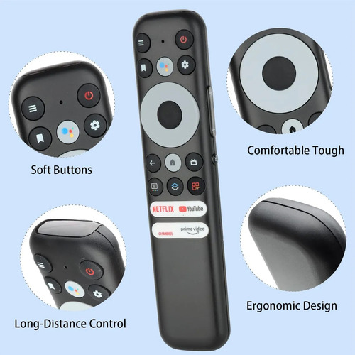 Control Remoto Para Tcl Smart Tv Rc902nfmr1 De Voz, Compatible Con Tcl Smart Tv 4 5 6-series 43s446 50s446 55s446 65s446 75s446 85s446 75s546 55r646 65r646 75r646 98rr754 50s546 55s546 65s546