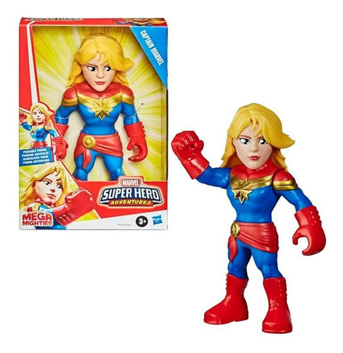 Boneca Capitã Marvel Mega Mighties Super Heroes 25 Cm Hasbro