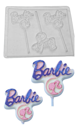 Molde Para Chocolate/ Barbie Letras Con Silueta.