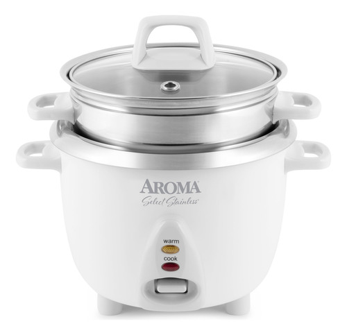 Olla Arrocera De Acero Inoxidable 6 Tazas 1.2 L Con Vaporera