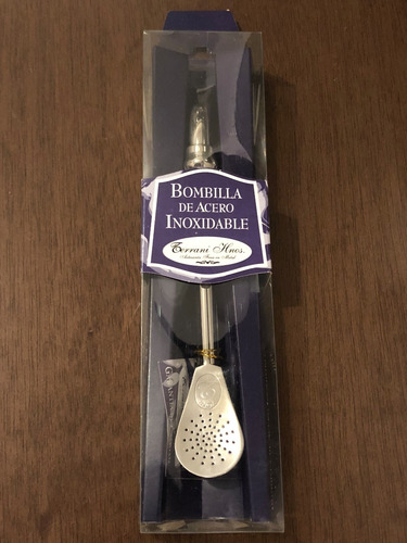 Imagen 3 de 4 de Bombilla Terrani De Acero Inoxidable (azul)