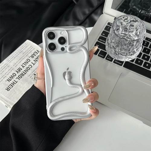 Funda De Teléfono 3d De Lujo Con Forma De Serpiente For