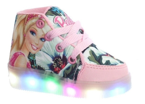 Tenis Cano Baixo Led Barbie Com Luz Infantil
