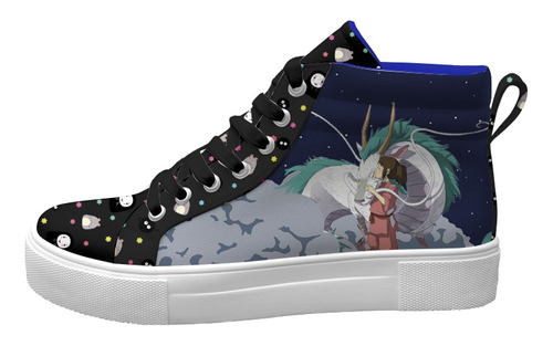 Tenis Negro Chihiro Y Haku El Viaje De Chihiro Ghibli Botita