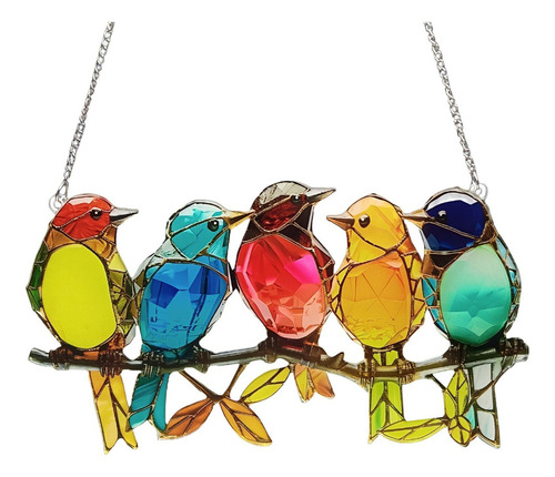 Adorno De Colibrí For Pájaros, Atrapasoles, 2d, Acrílico, C